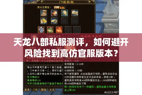 天龙八部私服测评，如何避开风险找到高仿官服版本？