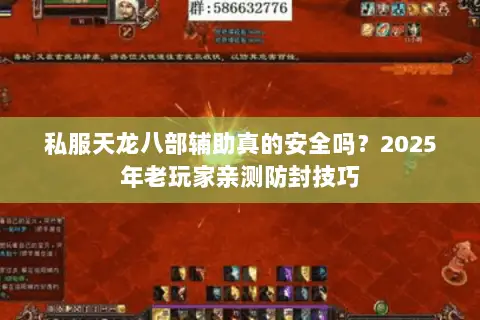 私服天龙八部辅助真的安全吗？2025年老玩家亲测防封技巧