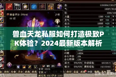 兽血天龙私服如何打造极致PK体验？2024最新版本解析