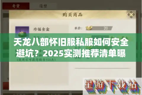 天龙八部怀旧服私服如何安全避坑？2025实测推荐清单曝光