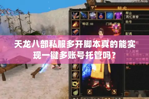 天龙八部私服多开脚本真的能实现一键多账号托管吗？