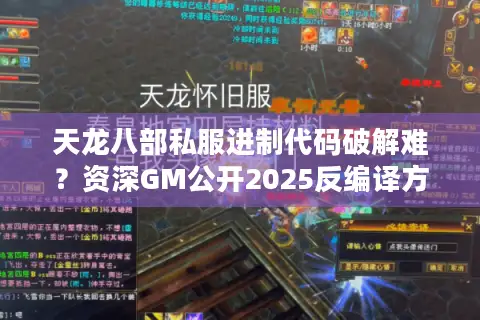 天龙八部私服进制代码破解难？资深GM公开2025反编译方案