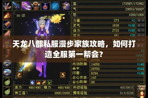 天龙八部私服漫步家族攻略，如何打造全服第一帮会？