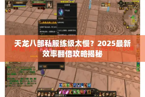 天龙八部私服练级太慢?2025最新效率翻倍攻略揭秘 天龙八部私服练级太慢?2025最新效率翻倍攻略揭秘