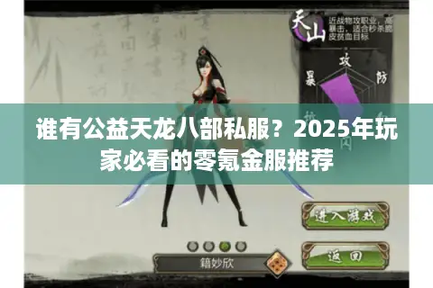 谁有公益天龙八部私服？2025年玩家必看的零氪金服推荐