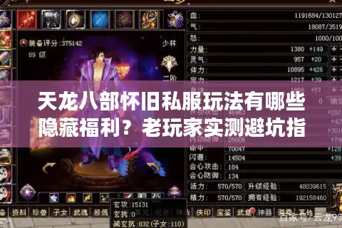 天龙八部怀旧私服玩法有哪些隐藏福利?老玩家实测避坑指南 天龙八部怀旧私服玩法有哪些隐藏福利?老玩家实测避坑指南