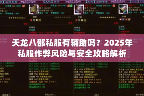 天龙八部私服有辅助吗？2025年私服作弊风险与安全攻略解析