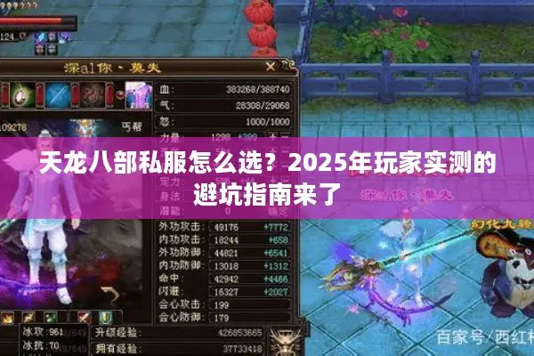 天龙八部私服怎么选？2025年玩家实测的避坑指南来了