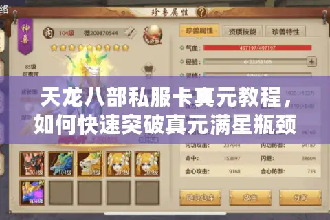 天龙八部私服卡真元教程,如何快速突破真元满星瓶颈? 天龙八部私服卡真元教程,如何快速突破真元满星瓶颈?