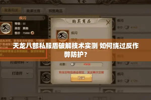 天龙八部私服盾破解技术实测 如何绕过反作弊防护？