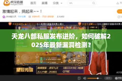 天龙八部私服发布进阶，如何破解2025年最新漏洞检测？
