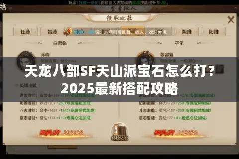 天龙八部SF天山派宝石怎么打？2025最新搭配攻略