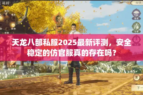 天龙八部私服2025最新评测，安全稳定的仿官服真的存在吗？