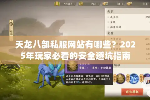 天龙八部私服网站有哪些？2025年玩家必看的安全避坑指南