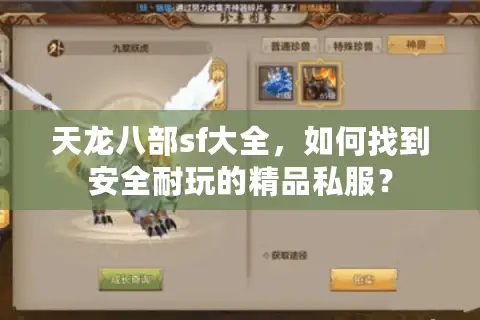 天龙八部sf大全，如何找到安全耐玩的精品私服？