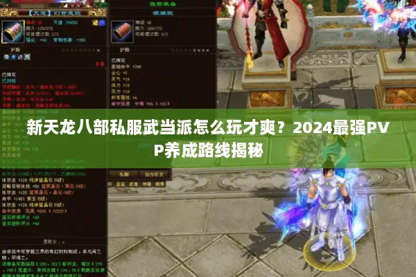 新天龙八部私服武当派怎么玩才爽？2024最强PVP养成路线揭秘