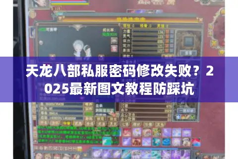 天龙八部私服密码修改失败？2025最新图文教程防踩坑