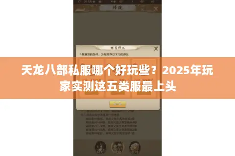 天龙八部私服哪个好玩些？2025年玩家实测这五类服最上头