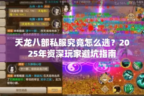 天龙八部私服究竟怎么选？2025年资深玩家避坑指南