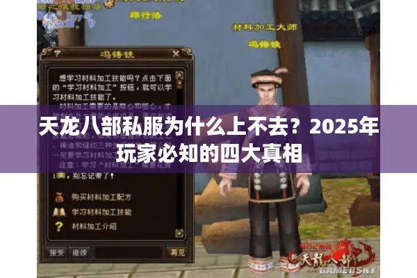 天龙八部私服为什么上不去?2025年玩家必知的四大真相 天龙八部私服为什么上不去?2025年玩家必知的四大真相