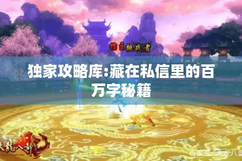 独家攻略库:藏在私信里的百万字秘籍 独家攻略库:藏在私信里的百万字秘籍