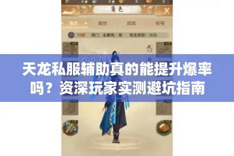 天龙私服辅助真的能提升爆率吗？资深玩家实测避坑指南