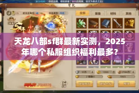 天龙八部sf群最新实测，2025年哪个私服组织福利最多？