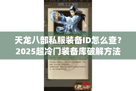 天龙八部私服装备ID怎么查？2025超冷门装备库破解方法