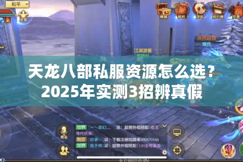 天龙八部私服资源怎么选？2025年实测3招辨真假