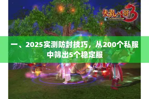 一、2025实测防封技巧，从200个私服中筛出5个稳定服