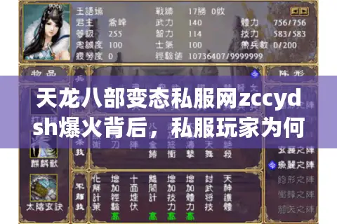 天龙八部变态私服网zccydsh爆火背后，私服玩家为何偏爱高爆率版本？