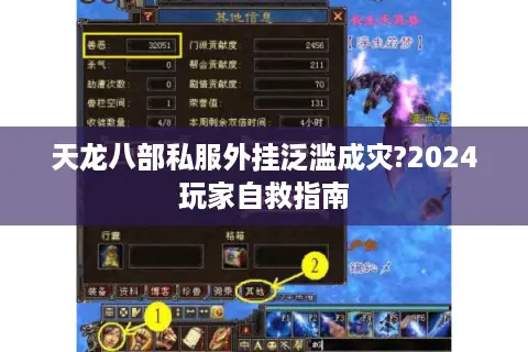 天龙八部私服外挂泛滥成灾?2024玩家自救指南