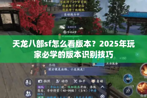 天龙八部sf怎么看版本？2025年玩家必学的版本识别技巧