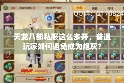天龙八部私服这么多开,普通玩家如何避免成为炮灰? 天龙八部私服这么多开,普通玩家如何避免成为炮灰?