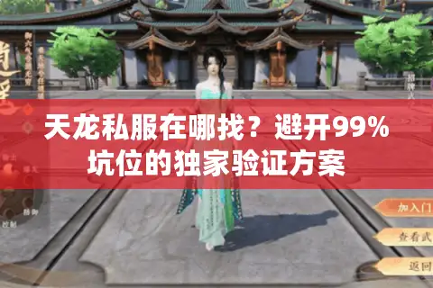 天龙私服在哪找?避开99%坑位的独家验证方案 天龙私服在哪找?避开99%坑位的独家验证方案