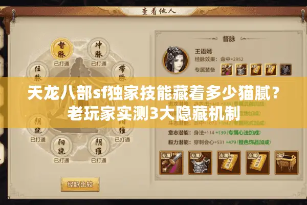 天龙八部sf独家技能藏着多少猫腻?老玩家实测3大隐藏机制 天龙八部sf独家技能藏着多少猫腻?老玩家实测3大隐藏机制