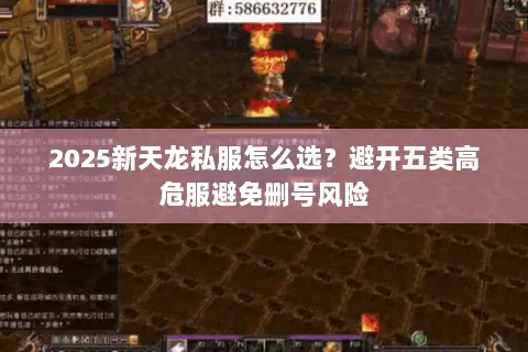 2025新天龙私服怎么选?避开五类高危服避免删号风险 2025新天龙私服怎么选?避开五类高危服避免删号风险