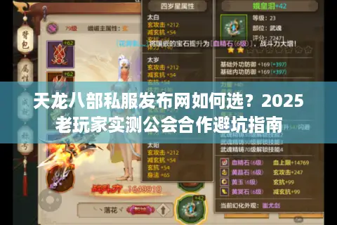 天龙八部私服发布网如何选？2025老玩家实测公会合作避坑指南