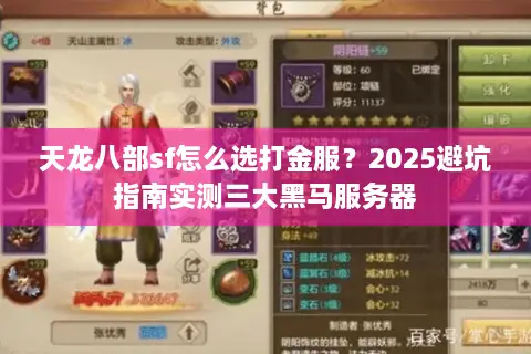 天龙八部sf怎么选打金服?2025避坑指南实测三大黑马服务器 天龙八部sf怎么选打金服?2025避坑指南实测三大黑马服务器
