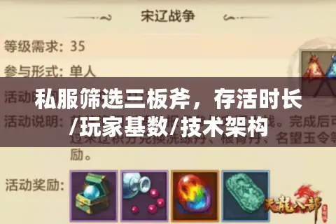 私服筛选三板斧，存活时长/玩家基数/技术架构