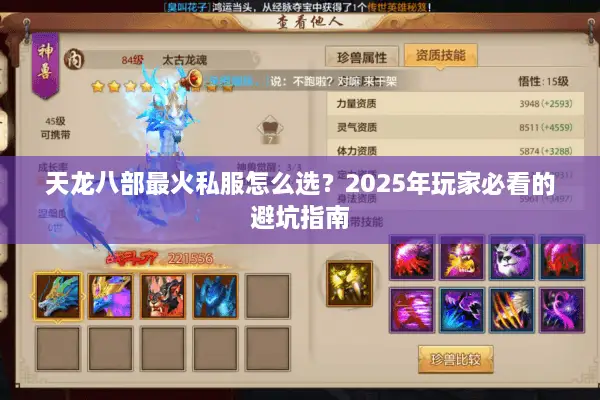 天龙八部最火私服怎么选?2025年玩家必看的避坑指南 天龙八部最火私服怎么选?2025年玩家必看的避坑指南