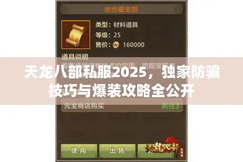 天龙八部私服2025，独家防骗技巧与爆装攻略全公开