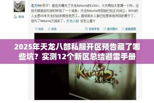 2025年天龙八部私服开区预告藏了哪些坑？实测12个新区总结避雷手册
