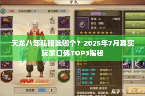 天龙八部私服选哪个？2025年7月真实玩家口碑TOP3揭秘