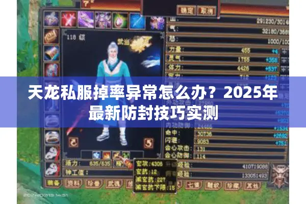 天龙私服掉率异常怎么办？2025年最新防封技巧实测