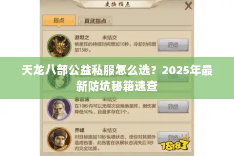 天龙八部公益私服怎么选？2025年最新防坑秘籍速查