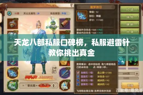 天龙八部私服口碑榜,私服避雷针教你挑出真金 天龙八部私服口碑榜,私服避雷针教你挑出真金