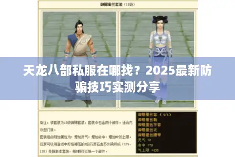天龙八部私服在哪找？2025最新防骗技巧实测分享