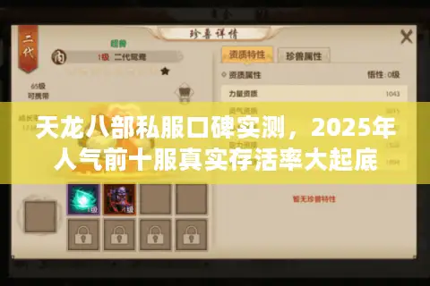 天龙八部私服口碑实测,2025年人气前十服真实存活率大起底 天龙八部私服口碑实测,2025年人气前十服真实存活率大起底