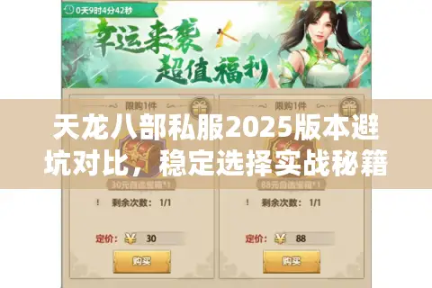 天龙八部私服2025版本避坑对比，稳定选择实战秘籍